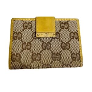 Gucci GG Canvas and Leather Compact Wallet